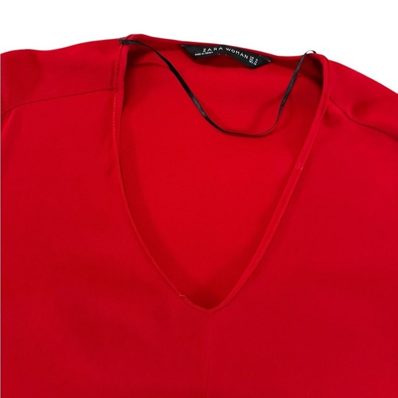 Zara Woman Red Long Sleeve Top Size M - Picture 10 of 17